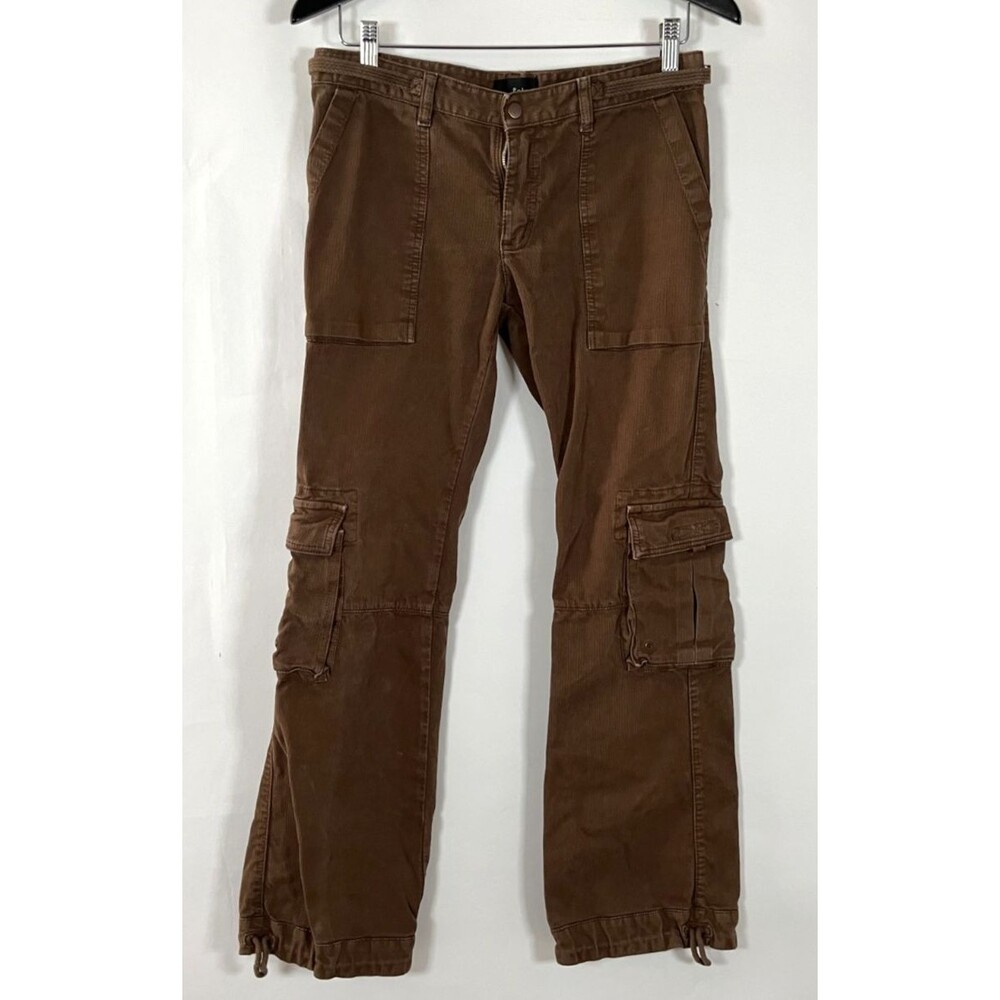 Poleci Cargo‎ Pants Y2k Corduroy 90's Relaxed Fit Boho Streetwear Utility Skate